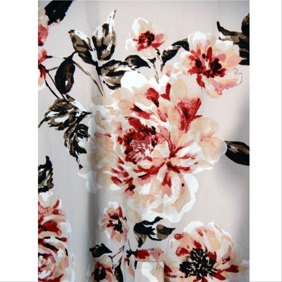 MASON Grey Classic Short ROBE Size L ASO TV Blush Floral Peonies NEW - Picture 6 of 6